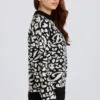 Pulover oversized din tricot jacquard, negru Pulover oversized din tricot jacquard, negru