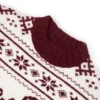 Pulover oversized din tricot jacquard, roșu crimson Pulover oversized din tricot jacquard, roșu crimson