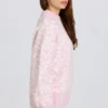 Pulover oversized din tricot jacquard, roz Pulover oversized din tricot jacquard, roz