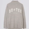 Pulover oversized din tricot moale, de culoare bej Pulover oversized din tricot moale, de culoare bej