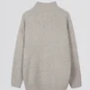 Pulover oversized din tricot moale, de culoare bej Pulover oversized din tricot moale, de culoare bej