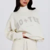 Pulover oversized din tricot moale, de culoare ivoriu Pulover oversized din tricot moale, de culoare ivoriu