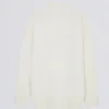 Pulover oversized din tricot moale, de culoare ivoriu Pulover oversized din tricot moale, de culoare ivoriu