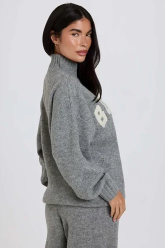 Pulover oversized din tricot moale, gri Pulover oversized din tricot moale, gri