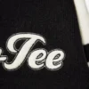 Pulover scurt cu logo din tricot, negru Pulover scurt cu logo din tricot, negru