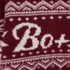 Pulover scurt din tricot jacquard în roșu crimson