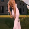 Rochie Aldona din jersey elastic cu aplicații florale, în nuanța Blush Rochie Aldona din jersey elastic cu aplicații florale, în nuanța Blush
