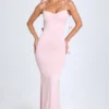 Rochie Aldona din jersey elastic cu aplicații florale, în nuanța Blush Rochie Aldona din jersey elastic cu aplicații florale, în nuanța Blush
