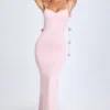 Rochie Aldona din jersey elastic cu aplicații florale, în nuanța Blush Rochie Aldona din jersey elastic cu aplicații florale, în nuanța Blush
