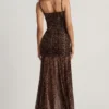 Rochie asimetrică cu corset și volane Haruna, cu imprimeu leopard Rochie asimetrică cu corset și volane Haruna, cu imprimeu leopard