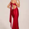 Rochie asimetrică cu decupaj în spate Adelina, în culoarea roșu trandafir Rochie asimetrică cu decupaj în spate Adelina, în culoarea roșu trandafir
