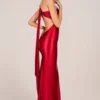 Rochie asimetrică cu decupaj în spate Adelina, în culoarea roșu trandafir Rochie asimetrică cu decupaj în spate Adelina, în culoarea roșu trandafir