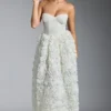 Rochie corset cu aplicații florale Camellia, albă Rochie corset cu aplicații florale Camellia, albă