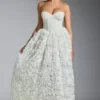 Rochie corset cu aplicații florale Camellia, albă Rochie corset cu aplicații florale Camellia, albă