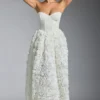 Rochie corset cu aplicații florale Camellia, albă Rochie corset cu aplicații florale Camellia, albă