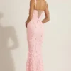 Rochie corset cu decolteu rotund și aplicații decorative Vasanta, în roz Rochie corset cu decolteu rotund și aplicații decorative Vasanta, în roz