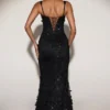 Rochie corset cu decolteu rotund și aplicații ornamentale Vasanta, negru Rochie corset cu decolteu rotund și aplicații ornamentale Vasanta, negru