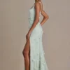 Rochie corset cu ornamente Aurelia în verde salvie Rochie corset cu ornamente Aurelia în verde salvie