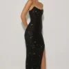 Rochie corset cu ornamente Jasella, negru