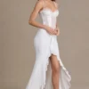 Rochie corset din dantelă cu ornamente Beatrix Premium, albă Rochie corset din dantelă cu ornamente Beatrix Premium, albă
