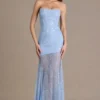 Rochie corset din dantelă decorată Liliane Premium, în albastru cer Rochie corset din dantelă decorată Liliane Premium, în albastru cer