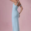 Rochie corset drapată din plasă Naelle, culoare aqua deschis Rochie corset drapată din plasă Naelle, culoare aqua deschis