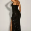Rochie cu guler halter și ornamente Sansel, negru Rochie cu guler halter și ornamente Sansel, negru