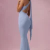 Rochie de domnișoară de onoare Annelise din jersey, albastru pudră