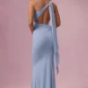 Rochie de domnișoară de onoare Annelise din jersey, albastru pudră