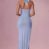 Rochie de domnișoară de onoare cu corset din jersey Olivette, în albastru pudră Rochie de domnișoară de onoare cu corset din jersey Olivette, în albastru pudră