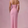 Rochie de domnișoară de onoare Naelle din plasă drapată, în roz bomboană