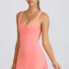 Rochie de tenis Soft Active cu spate decupat, culoare coral
