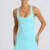 Rochie de tenis Soft Active cu spate decupat, în culoarea Aqua