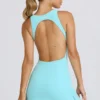 Rochie de tenis Soft Active cu spate decupat, în culoarea Aqua