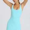 Rochie de tenis Soft Active cu spate decupat, în culoarea Aqua