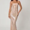 Rochie din dantelă cu guler pătrat și ornamente Sima, în nuanța Pale Peach Rochie din dantelă cu guler pătrat și ornamente Sima, în nuanța Pale Peach