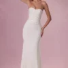 Rochie fără bretele cu corset decorat Melora, în culoarea Ivory Rochie fără bretele cu corset decorat Melora, în culoarea Ivory