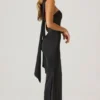 Rochie fără bretele cu detalii eșarfă Mandi, negru Rochie fără bretele cu detalii eșarfă Mandi, negru