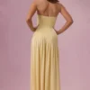 Rochie fără bretele din jersey Evelina, galben unt Rochie fără bretele din jersey Evelina, galben unt