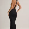 Rochie lungă Imelda din modal cu spate în formă de U, negru Rochie lungă Imelda din modal cu spate în formă de U, negru