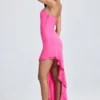 Rochie maxi Acelynn cu decupaje și volane, în stil bandeau, în roz Lollipop Rochie maxi Acelynn cu decupaje și volane, în stil bandeau, în roz Lollipop