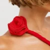 Rochie maxi asimetrică din jersey Kalina în roșu stacojiu Rochie maxi asimetrică din jersey Kalina în roșu stacojiu
