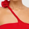 Rochie maxi asimetrică din jersey Kalina în roșu stacojiu Rochie maxi asimetrică din jersey Kalina în roșu stacojiu