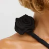 Rochie maxi asimetrică din jersey Kalina, negru