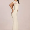 Rochie Maxi asimetrică drapată Calisse, culoare Ivory Rochie Maxi asimetrică drapată Calisse, culoare Ivory