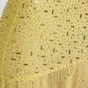 Rochie maxi asimetrică semi-transparentă cu ornamente, de la Kerra, în culoarea galben Rochie maxi asimetrică semi-transparentă cu ornamente, de la Kerra, în culoarea galben