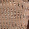 Rochie maxi bandeau cu decupaje și ornamente Alamea, culoare miere