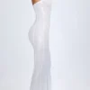 Rochie maxi bandeau cu decupaje și ornamente Kinsley, albă
