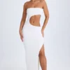 Rochie maxi bandeau cu decupaje Kaikoa, albă Rochie maxi bandeau cu decupaje Kaikoa, albă