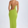 Rochie maxi bandeau cu decupaje Kaikoa în verde pară